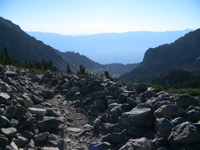 walking thru the boulderfield