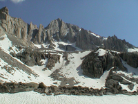 a very deep snow field